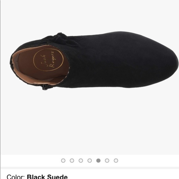 Jack rogers black kali suede ankle boots with bow - Picture 5 of 10